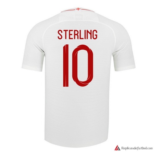 Camiseta Seleccion Inglaterra Primera equipación Sterling 2018 Blanco